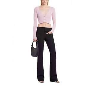 NEW COURREGES solar light rib cardigan in salt pink